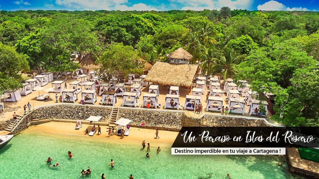 Vistas del Bora Bora Beach Club Cartagena.