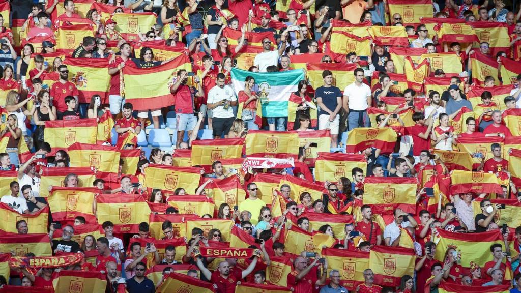 La Rosaleda durante el España-República Checa
