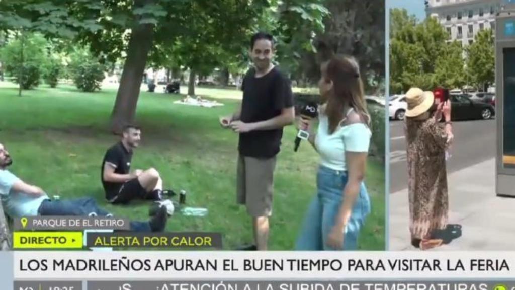 La reportera se llevó un chasco en directo al preguntar al joven 'deportista'.