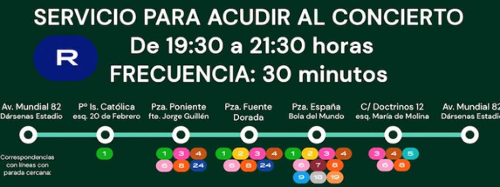 Servicio para acudir al concierto de Alejandro Sanz