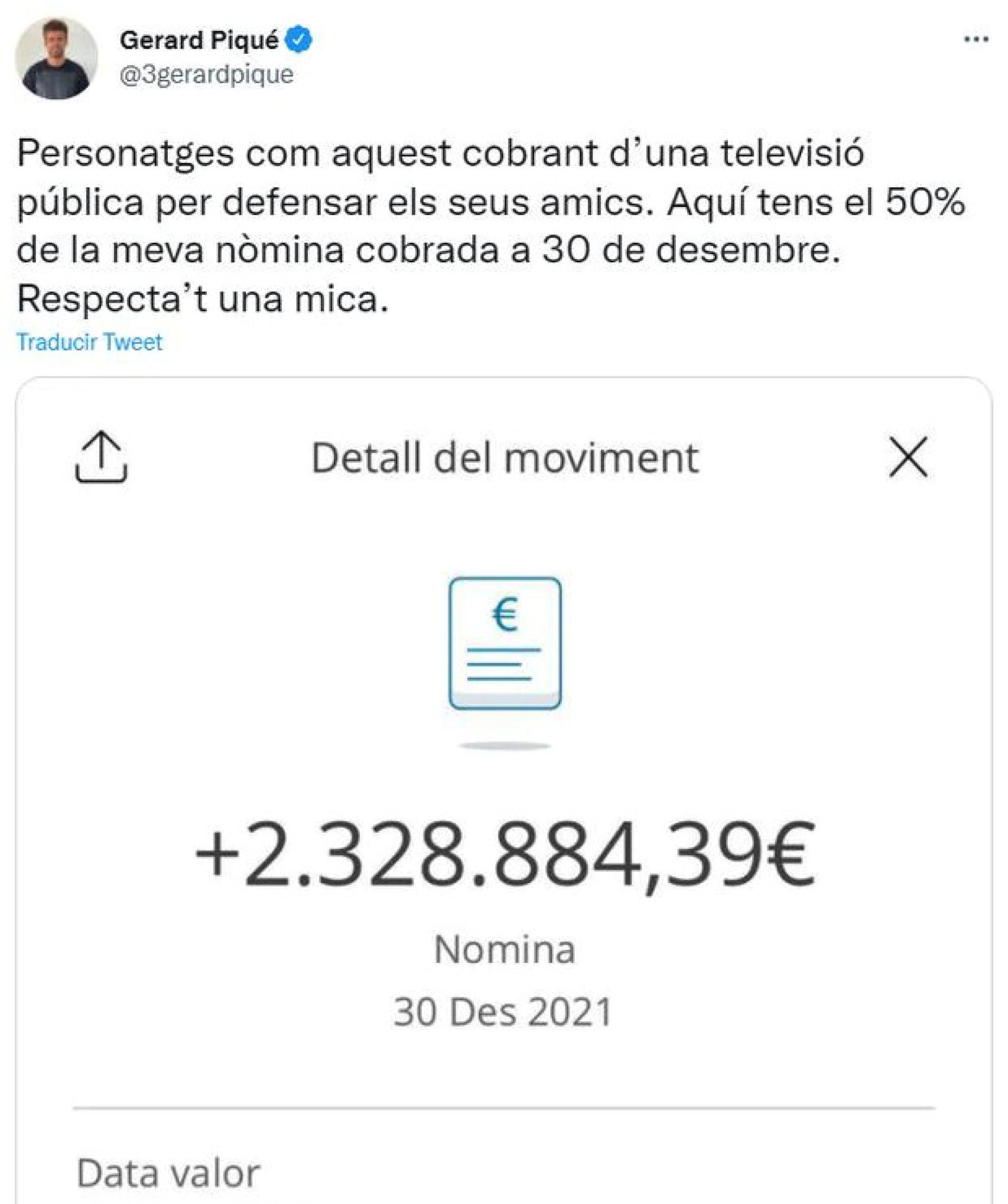 La nómina de Piqué