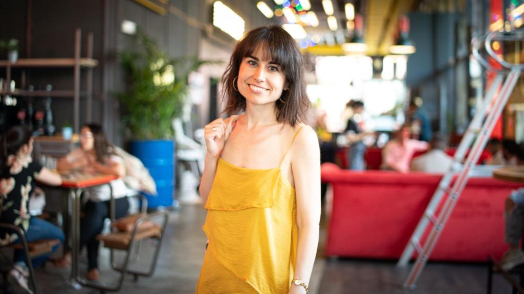 María Ramírez, justo antes de la presentación de su libro en un hotel de Madrid.
