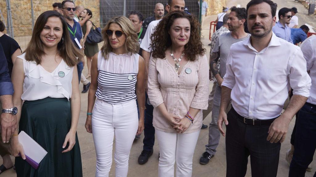 Belarra, Díaz, Nieto y Garzón en Dos Hermanas (Sevilla).