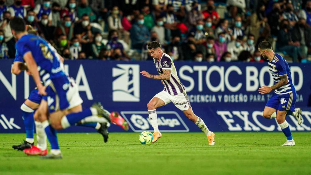Luis Pérez en el partido contra la SD Ponferradina esta pasada temporada.