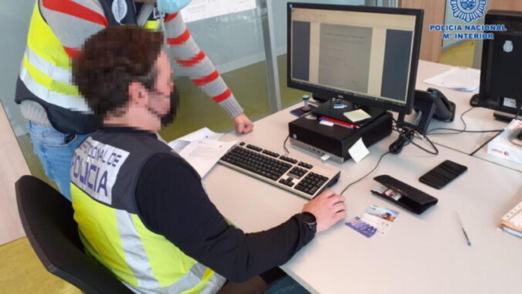 Policía Nacional investigando la estafa