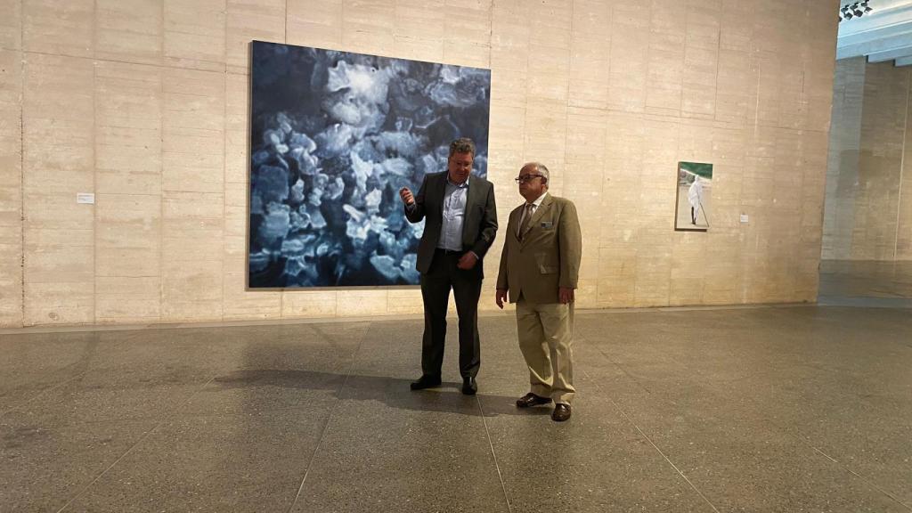 Gonzalo Santonja en el Musac este martes.