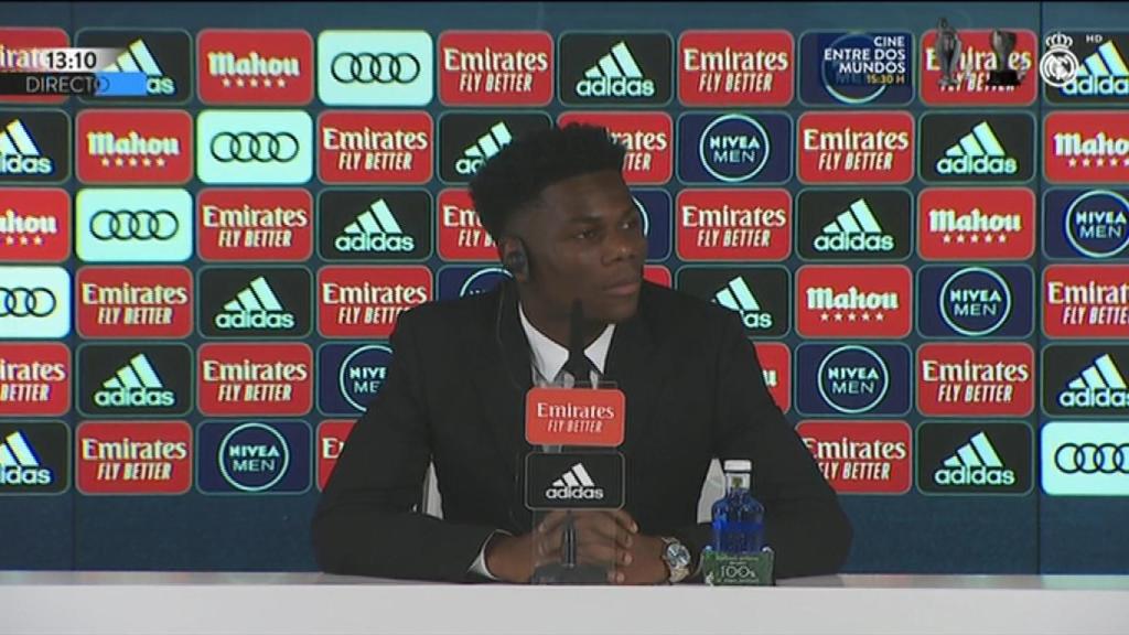 Tchouameni, en rueda de prensa