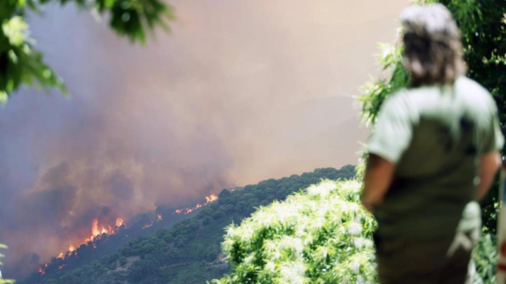 Una imagen del incendio de Pujerra.