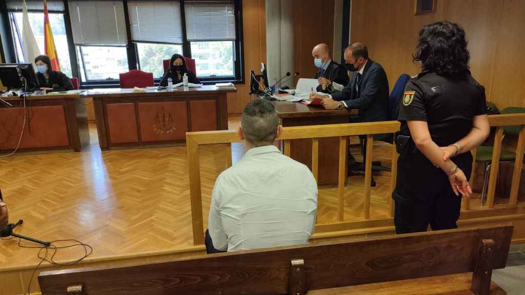 El exboxeador vigués Roberto Domínguez durante el juicio.