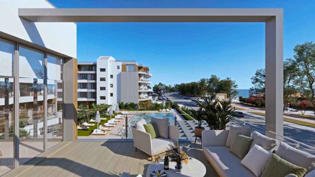 Terraza panorámica del Hotel Attica21 de Vigo.