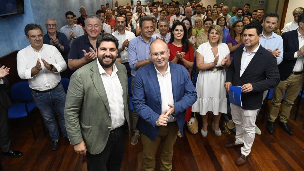 La sede del PP estaba llena, este miércoles, con motivo de la junta directiva para fijar el calendario del congreso del partido.