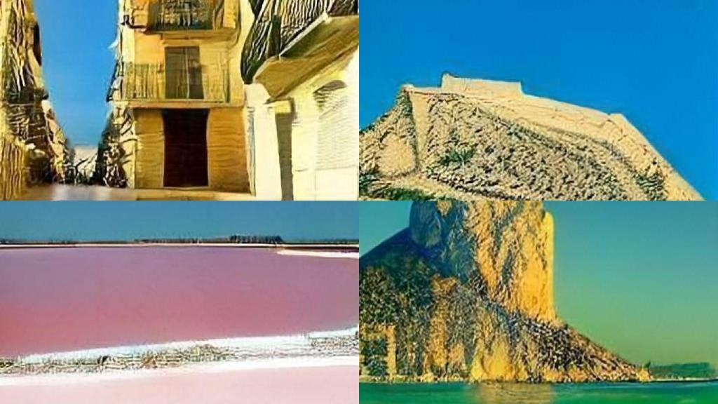 Las creaciones de Dall-e Mini presentan cómo se entienden los iconos de Alicante.