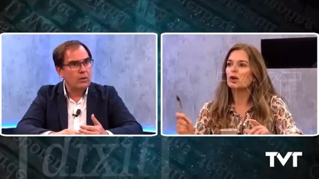 Un momento del debate donde la dirigente socialista lanzó las acusaciones.