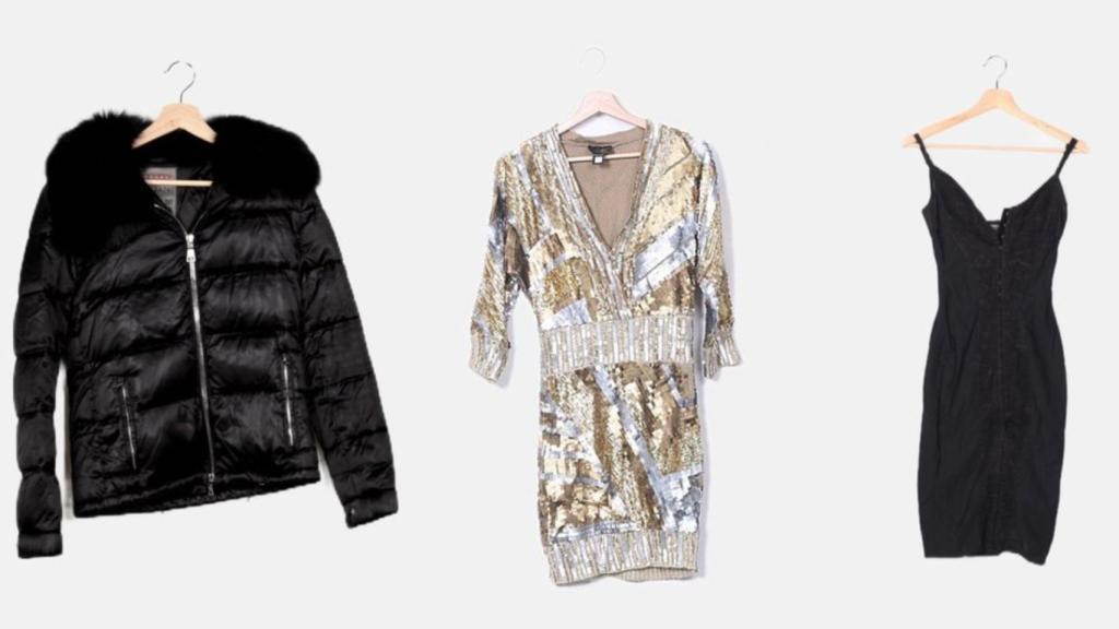 Tres de las prendas de lujo que vende Soraya Arnelas.