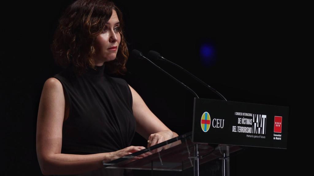 Isabel Díaz Ayuso clausura el I Congreso Internacional de Víctimas del Terrorismo.