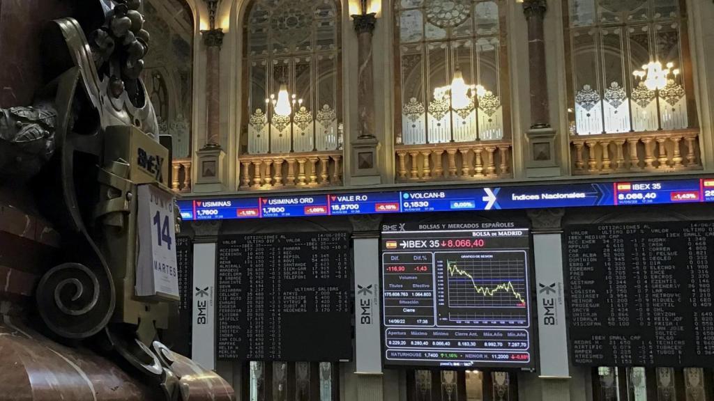 Vista del parqué de la Bolsa de Madrid el pasado martes.