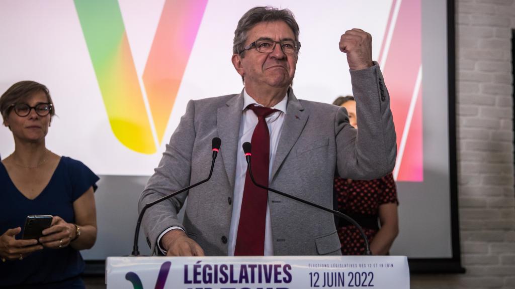 El líder de la coalición NUPES, Jean-Luc Mélenchon.