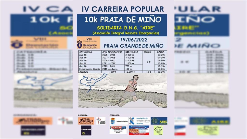 Cartel de la carrera popular.