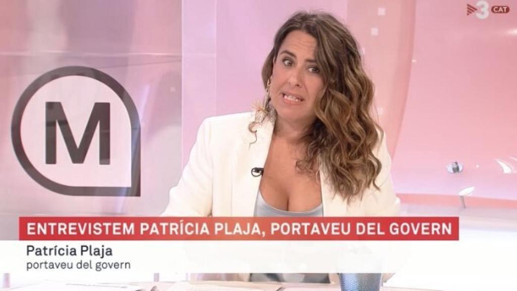 Patrícia Plaja antes de que su escote fuese censurado en TV3.