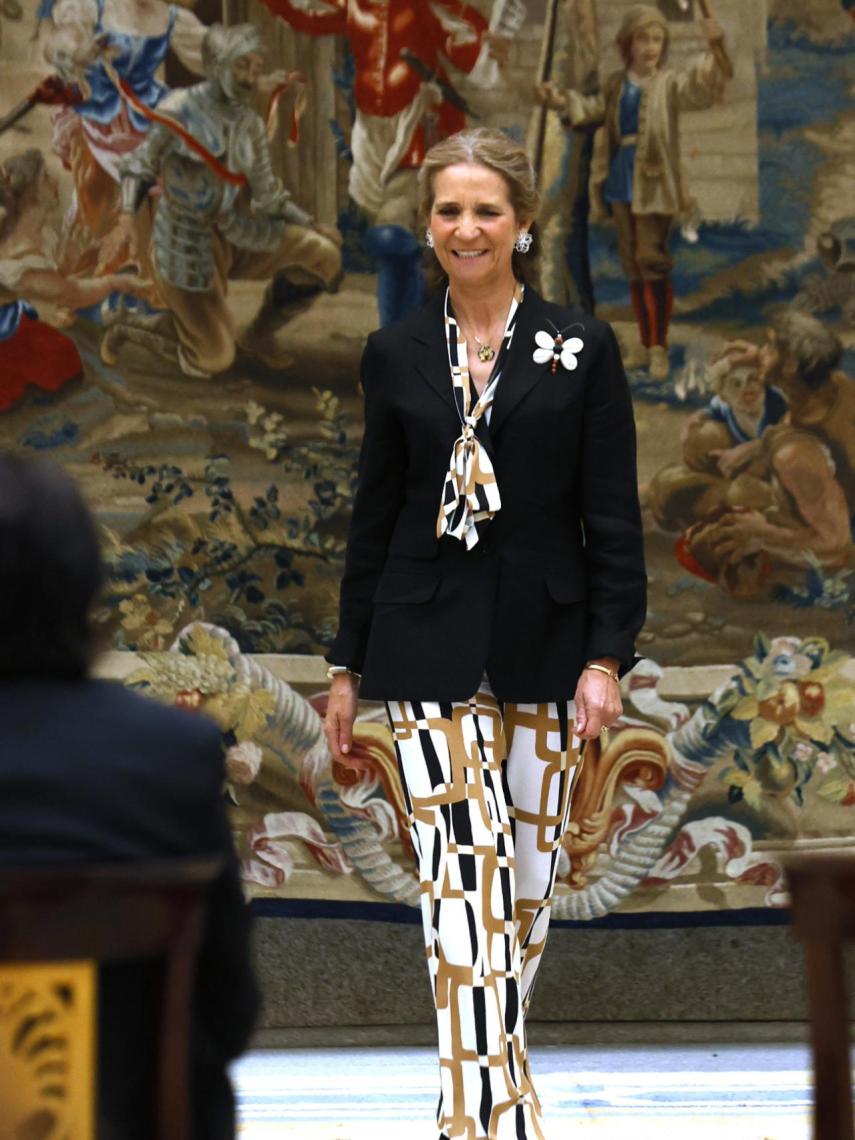 La infanta presidió el envento en el Patio de los Borbones de El Pardo.