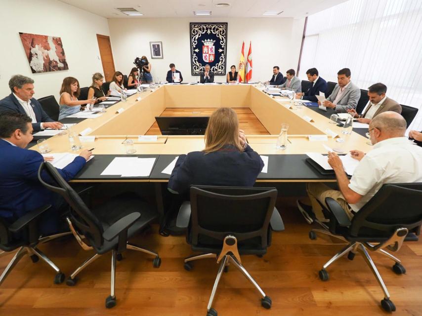 La reunión de la Junta de Portavoces de este jueves en las Cortes.