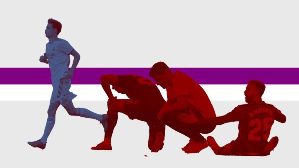 Juanmi Latasa, Mariano Díaz, Luka Jovic y Borja Mayoral, en una ilustración.