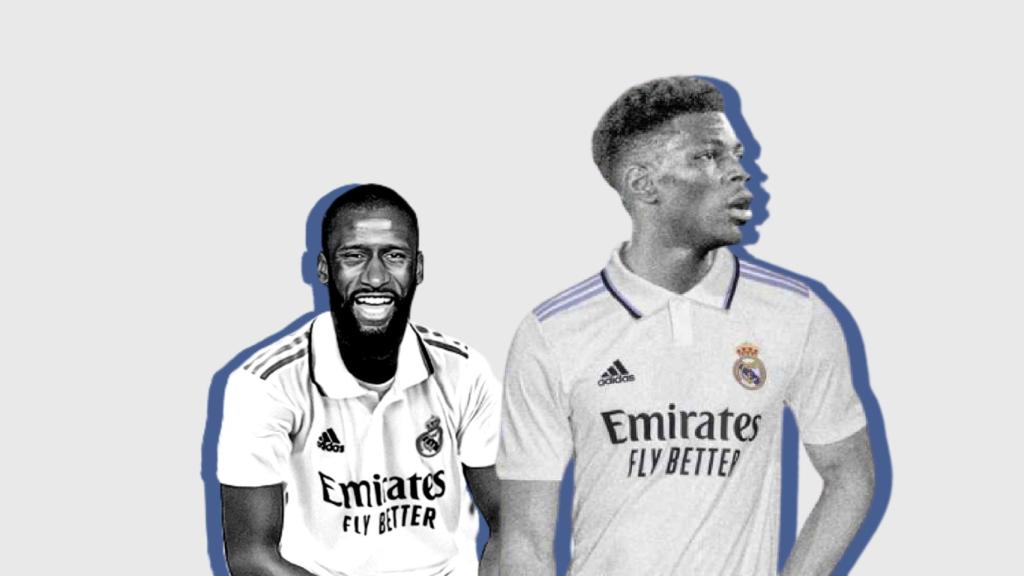 Antonio Rudiger y Aurelien Tchouameni, en una ilustración.