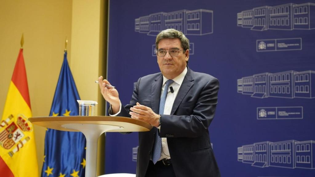 José Luis Escrivá, ministro de Inclusión, Seguridad Social y MIgraciones, durante la presentación del avance de la afiliación, en Madrid.