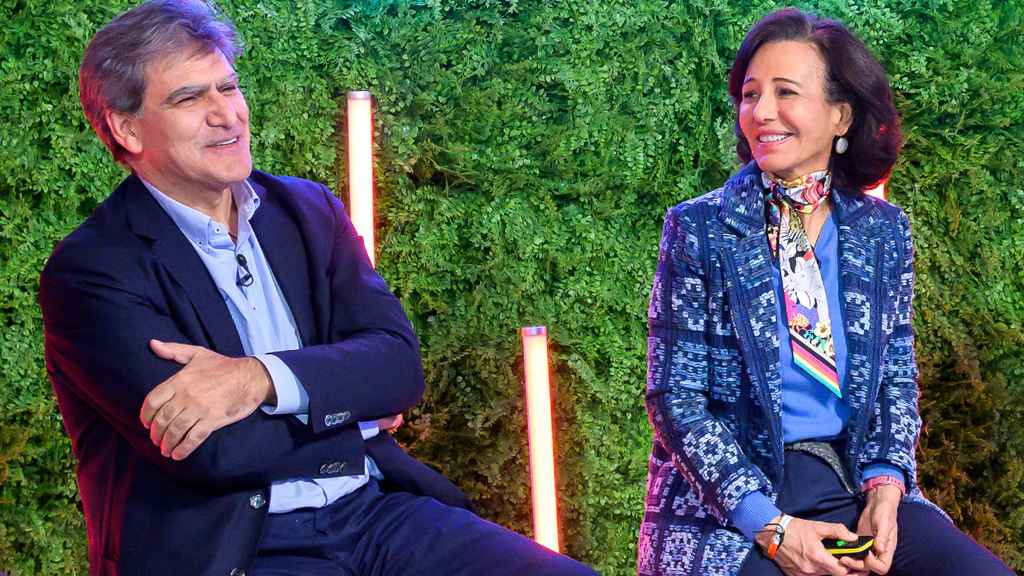 José Antonio Álvarez, consejero delegado saliente de Santander, junto a Ana Botín, su presidenta.