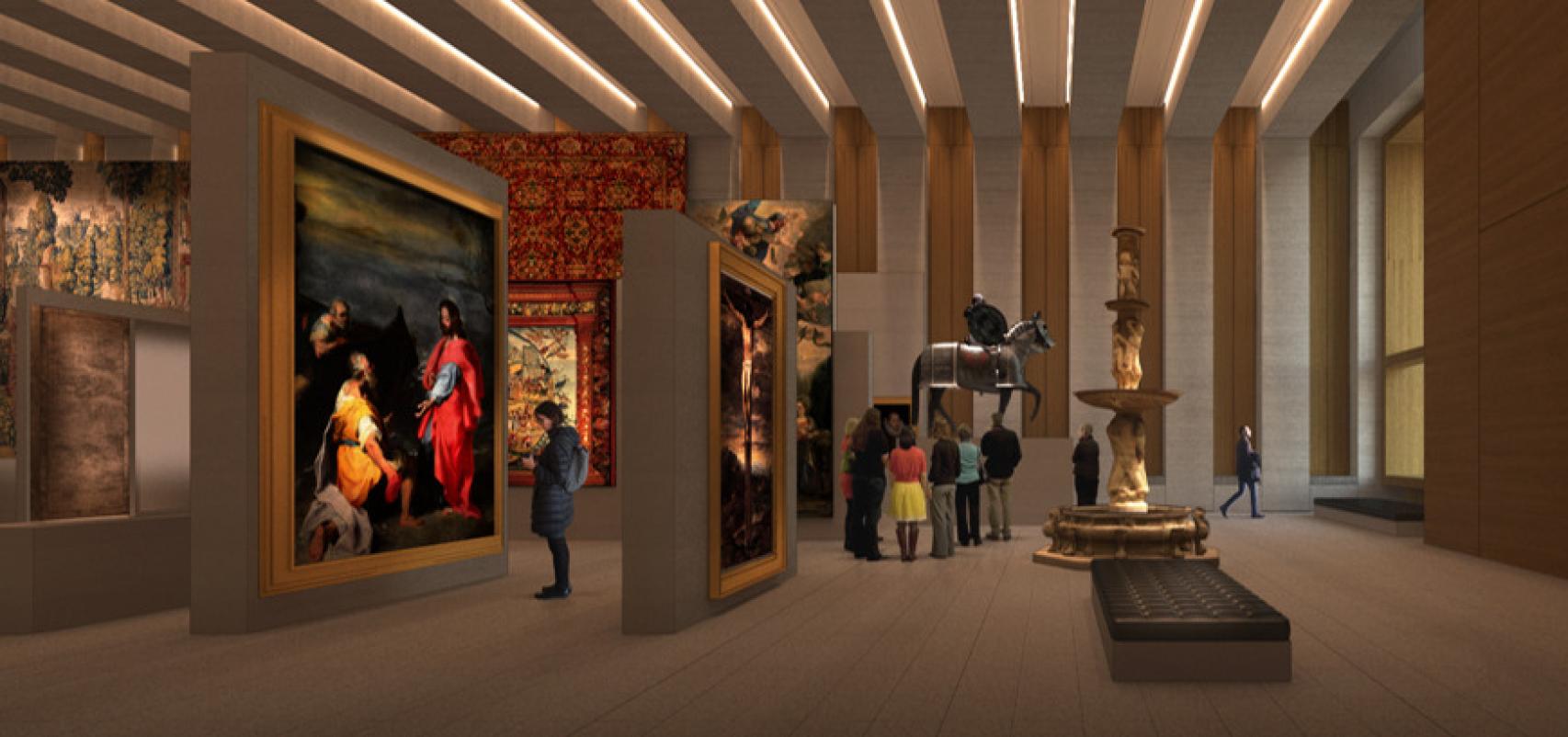 Recreación de una de las salas de la Galería.