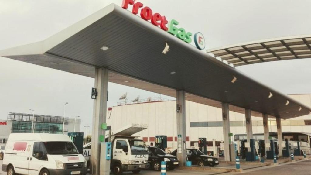La gasolinera ubicada en la sede de la Federación Regional de Organizaciones y Empresas de Transporte de Murcia.