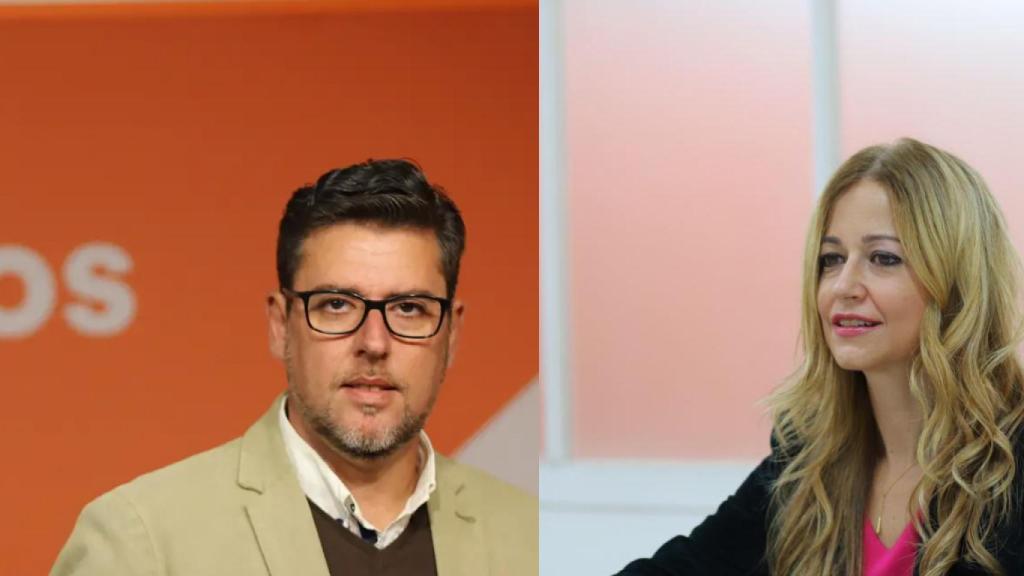 El todavía coordinador provincial del Cs, Javier Gutiérrez, y la responsable autonómica de Organización, Teresa Ortiz.