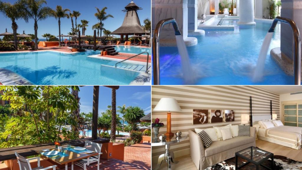 Algunas de las instalaciones del hotel donde se ha alojado Adriana Abenia.