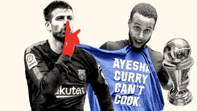 Gerard Piqué y Stephen Curry