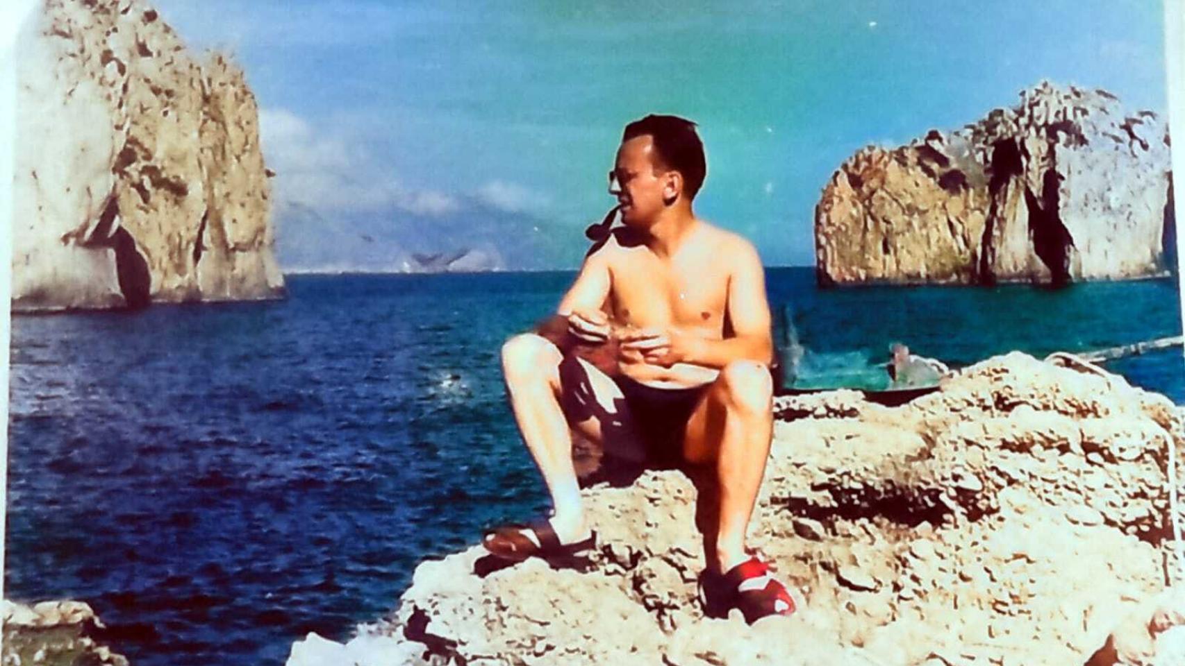 Günter Zeschke, en la Costa Brava, durante los años sesenta.