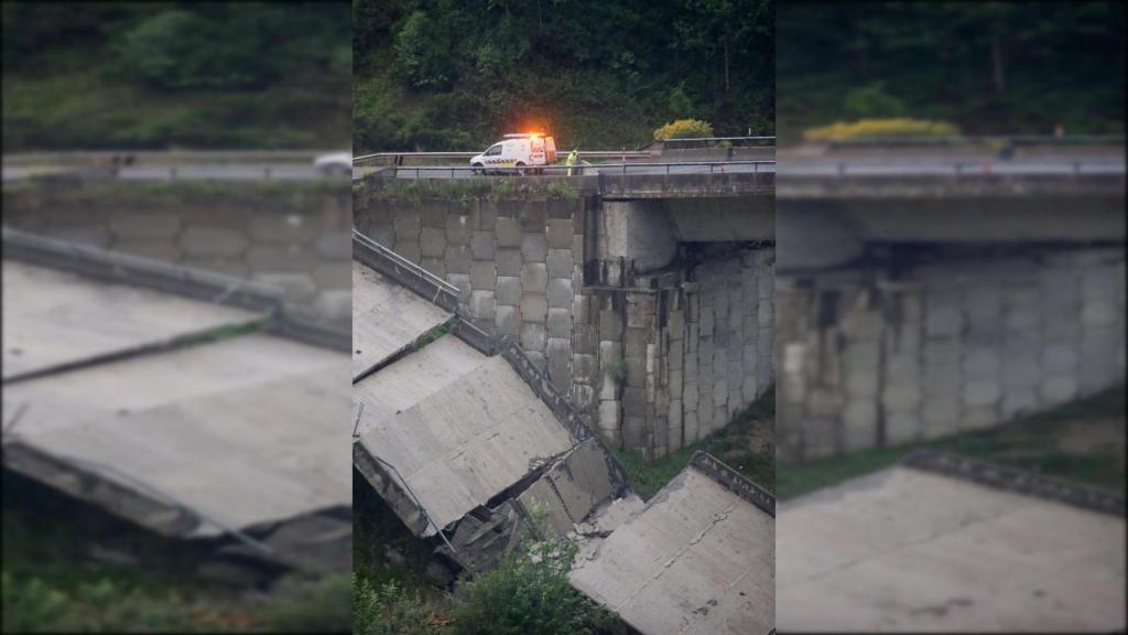 Vista general del viaducto de la A-6.