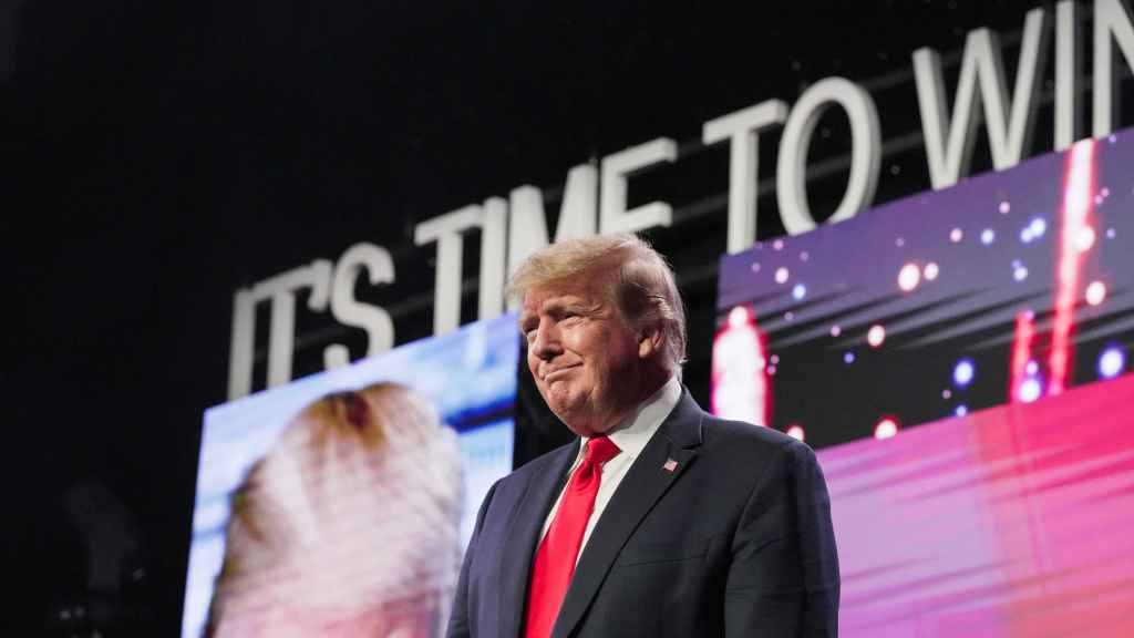 Donald Trump, expresidente de EEUU, en un acto este sábado en Memphis.