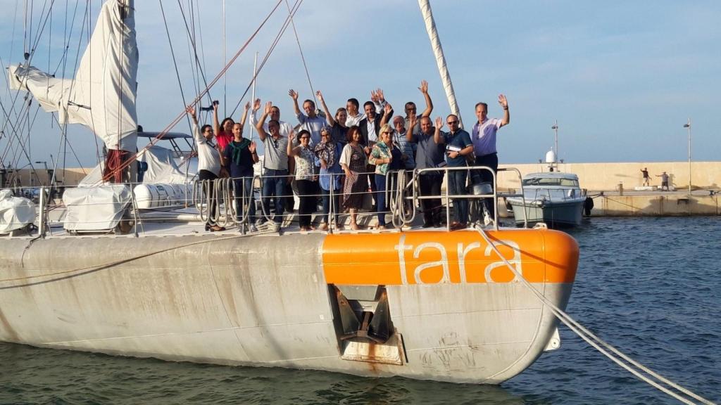 Tripulación de la goleta Tara.