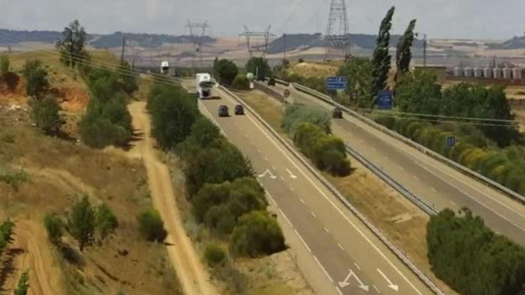 La A-6 a su paso por Rueda