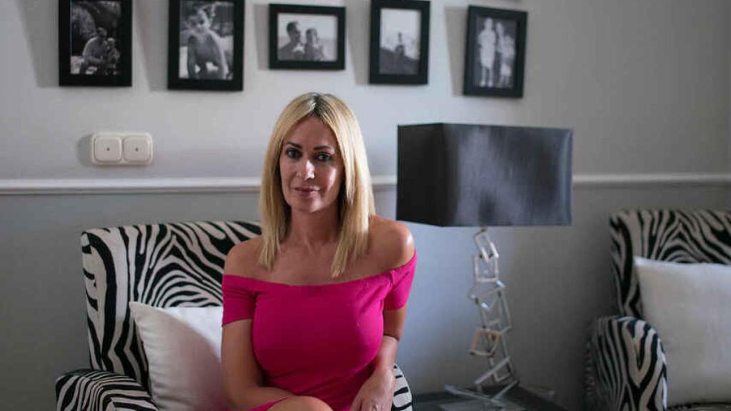 Olvido Hormigos, en su casa.