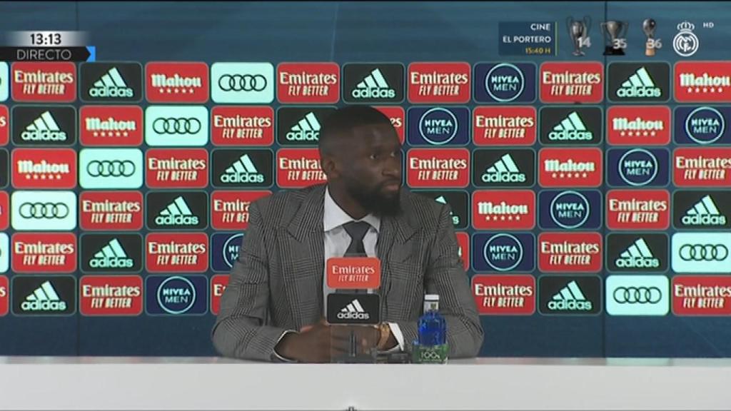 Antonio Rüdiger, en rueda de prensa