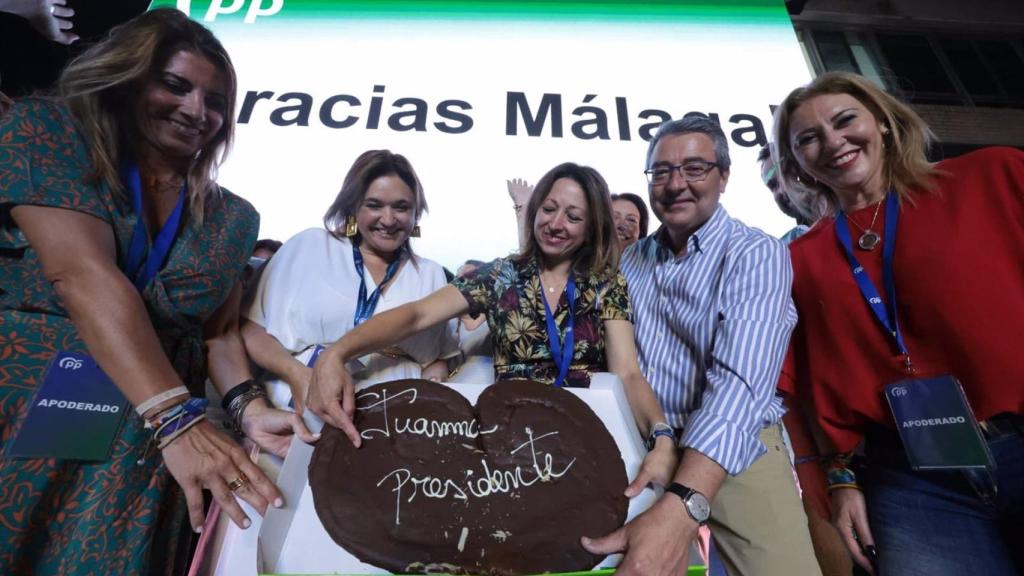 Celebración del resultado del 19-J en Málaga.