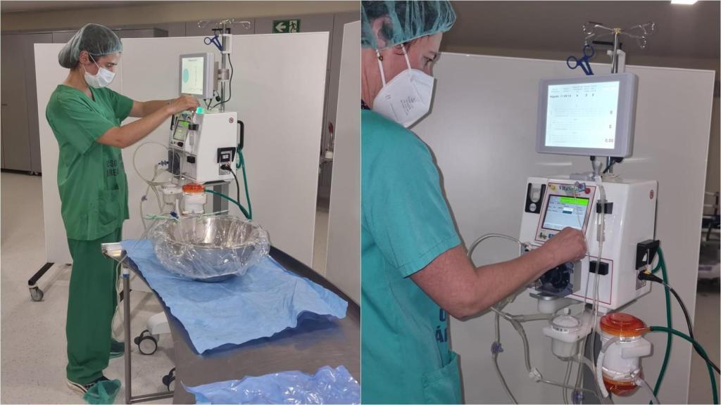 El dispositivo de perforación que incorporó el CHUAC.