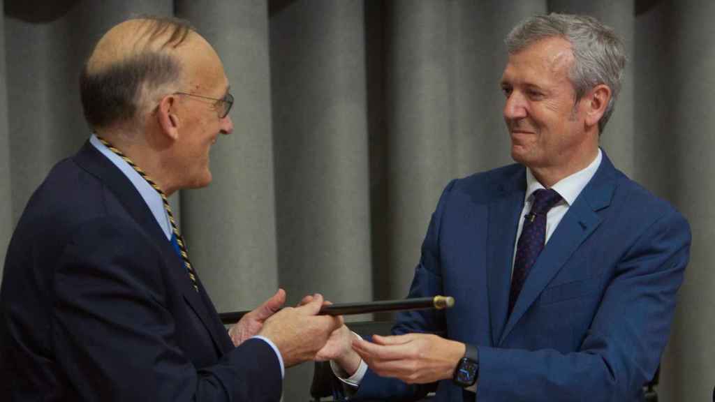 Rueda y Reigosa en el acto de toma de posesión.