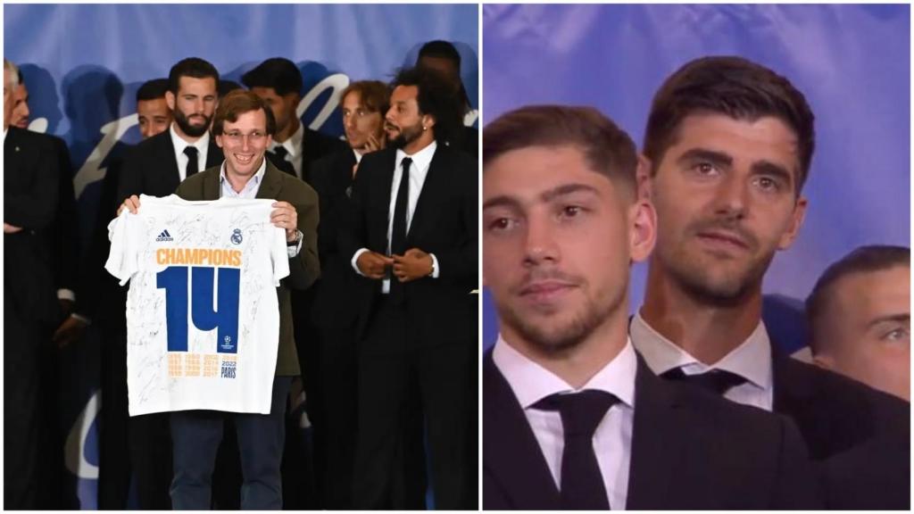 Martínez-Almeida y Thibaut Courtois, en un collage