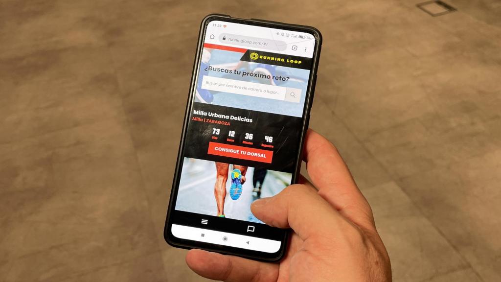 Pantalla de inicio de Running Loop.