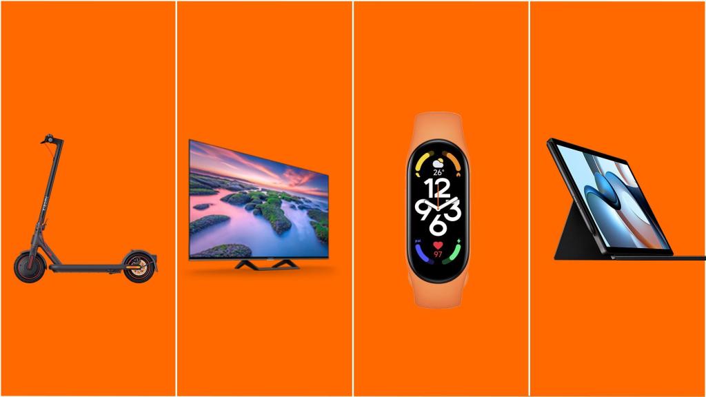 Fotomontaje con todos los dispositivos de Xiaomi.