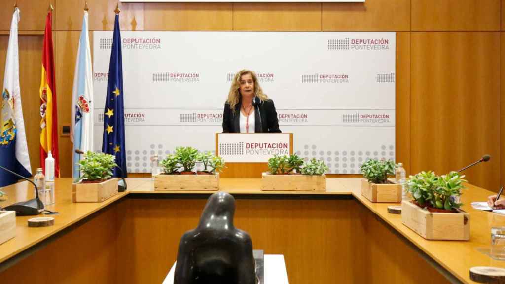 Carmela Silva en rueda de prensa.