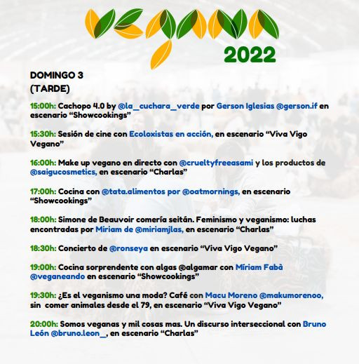 Programación por días.