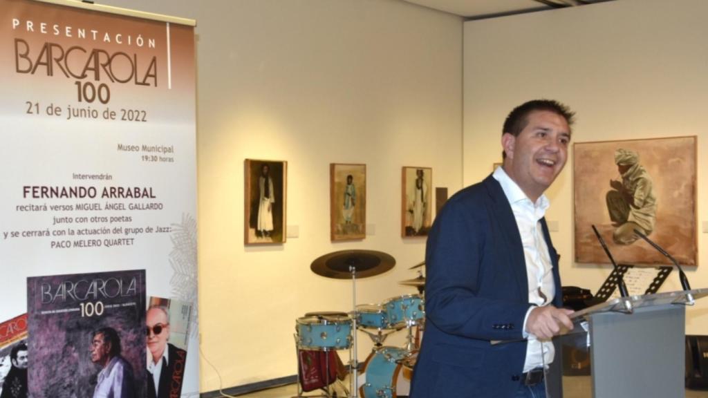 El presidente de la Diputación de Albacete, Santiago Cabañero, durante su intervención